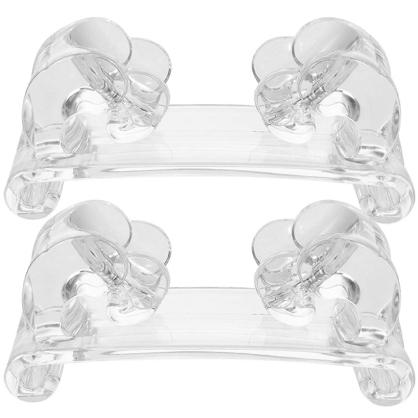Clear Acrylic Kalimba Stand for Thumb Piano Display at Home or Studio with Durable Material and Polished Surface 2 Pieces