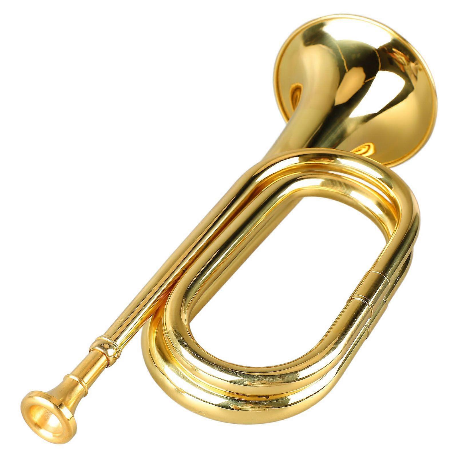 Military Style Trumpet C Key Brass Easy to Play Trumpet with Mouthpiece for Beginners Gift Gold