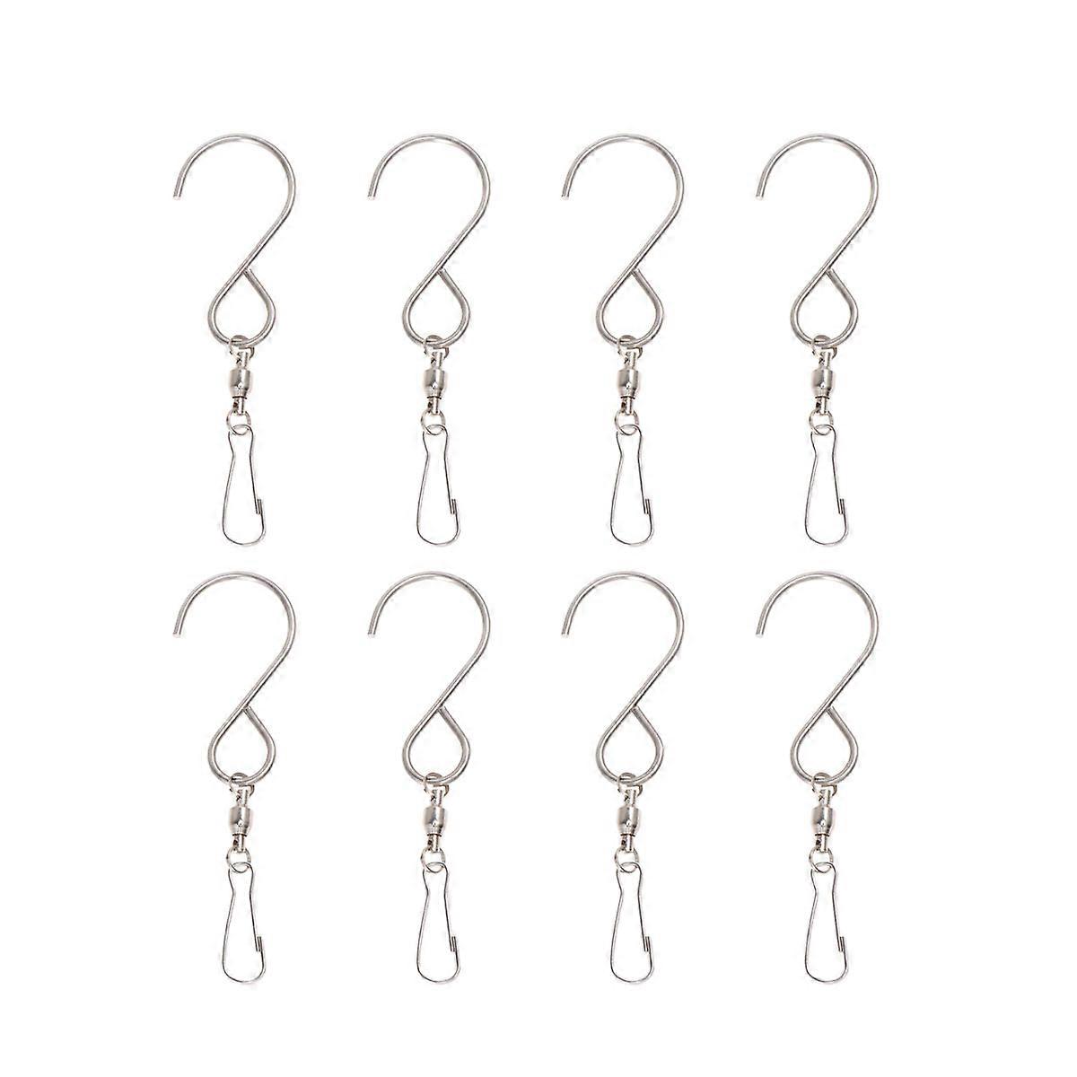 S Shape Hooks Heavy Duty Rotating Hanging Display Hanger For Wind Chimes Indoor Use 8Pcs