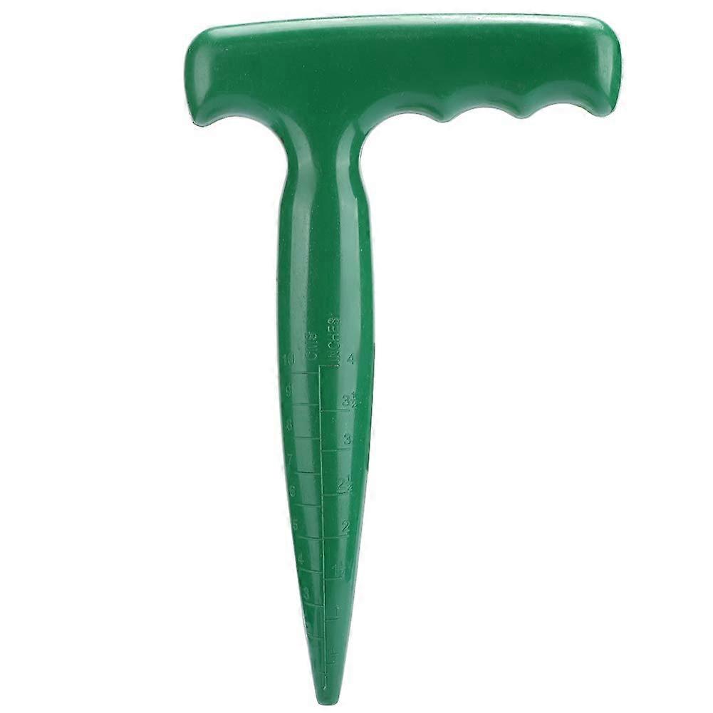 Seedling tool. Effortlessly stable plastic garden dibber for hole digging, sowing, transplanting, gardening.