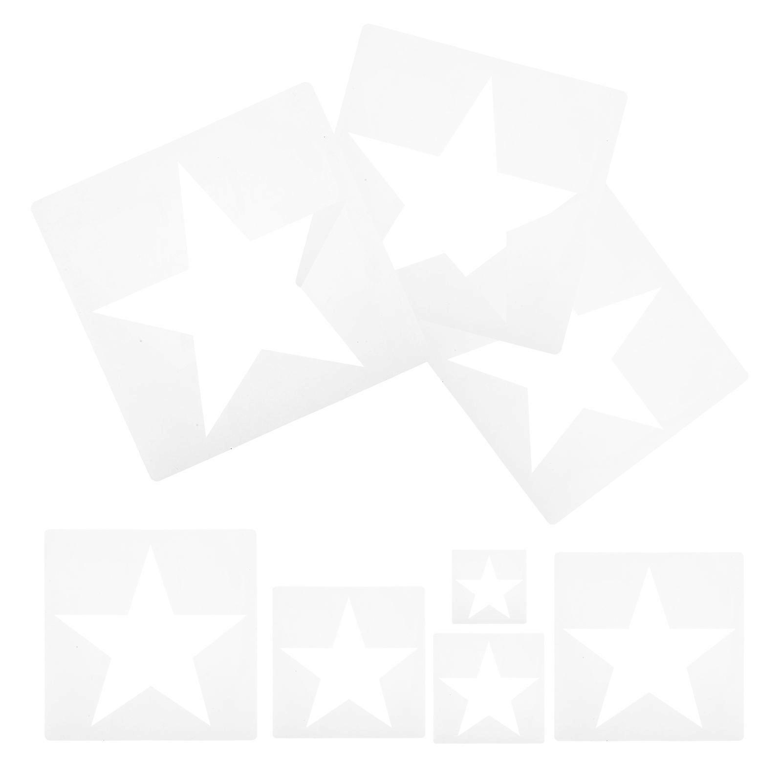 8PCS Star Stencil Set Reusable Painting Templates for Crafts, Fabric, Home Decor & DIY Projects