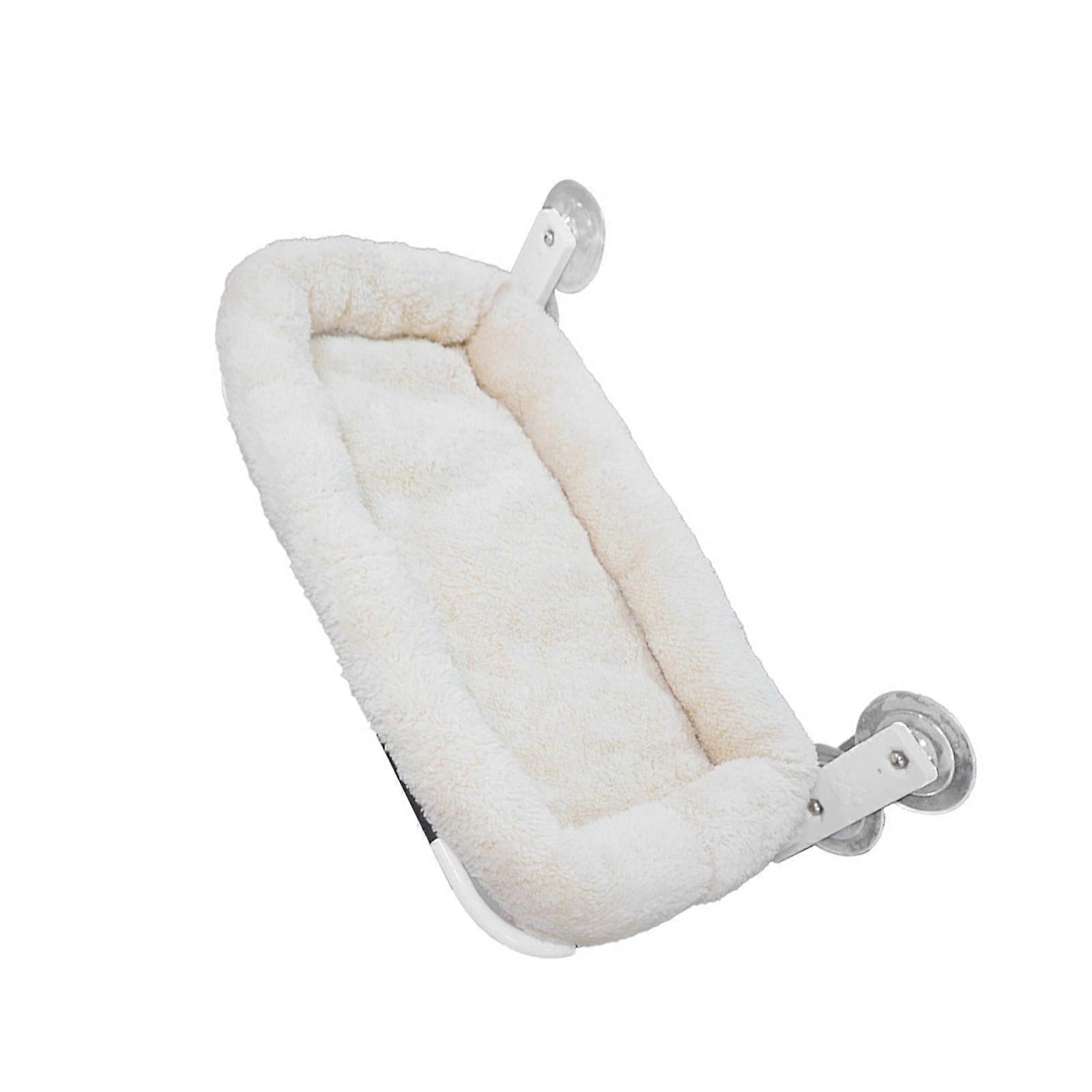 Window Hammock for Cats with Suction Cups Hanging Bed Perch Breathable Cloth Resting Bed Easy to Install Hammock White