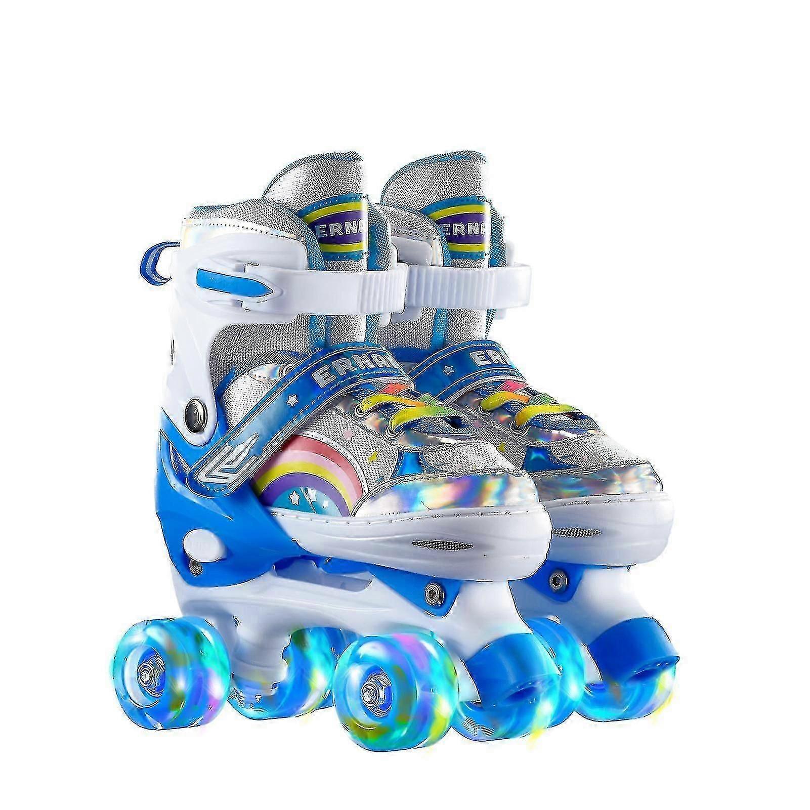 Kinder-Eislaufschuhe zweireihige Rollschuhe Skating Kinder-Komplettset zweireihige Rollschuhschuhe Beg