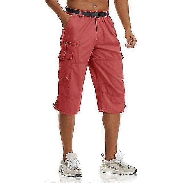 מכנסי הליכה JWL 100% כותנה מכנסי מטען מרובי כיסים מכנסי קיץ טרקים קמפינג מכנסי ספורט גברים חיצוניים