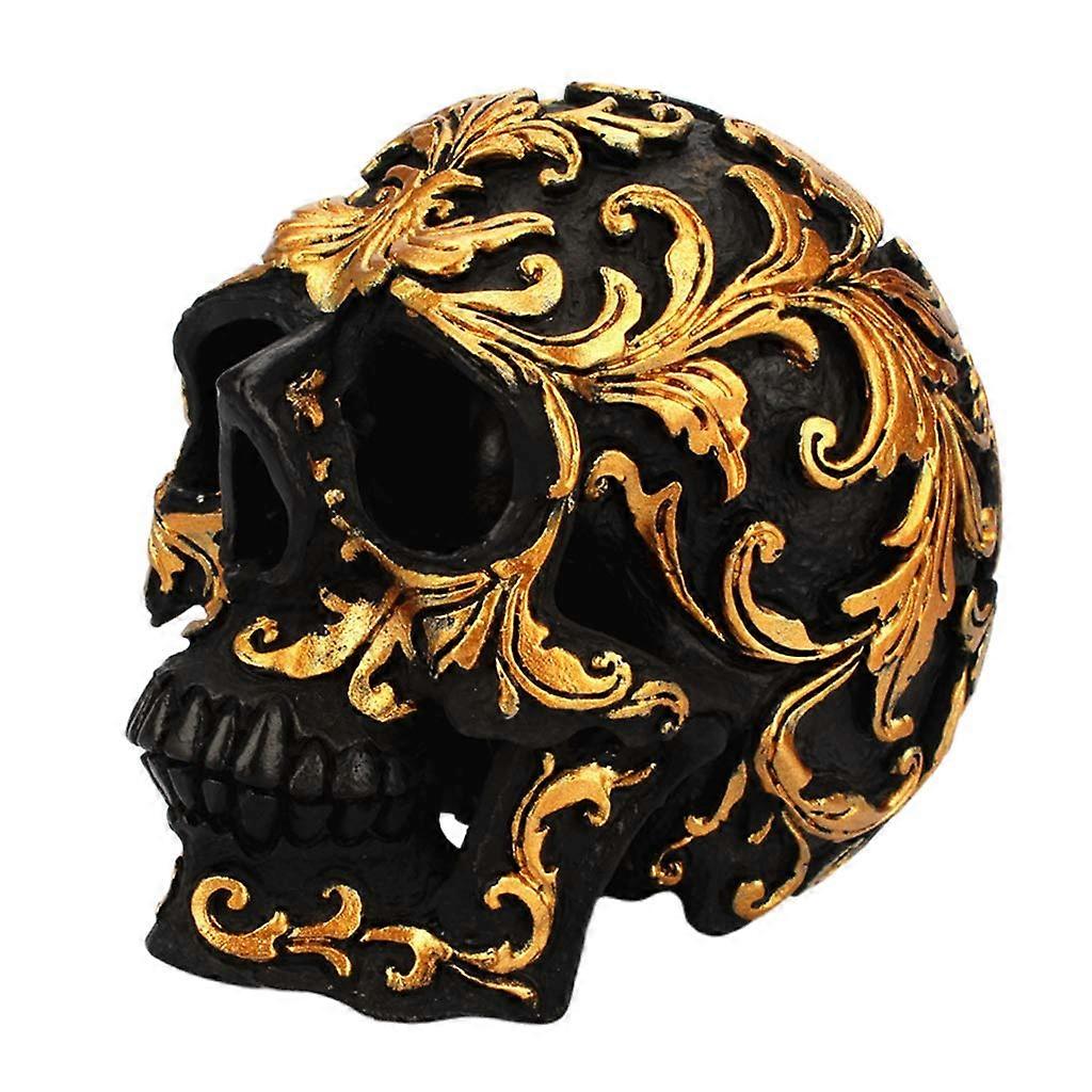 Halloween Harz Skull Statue, Sculpture, Carving, Human Skeleton, Decoration