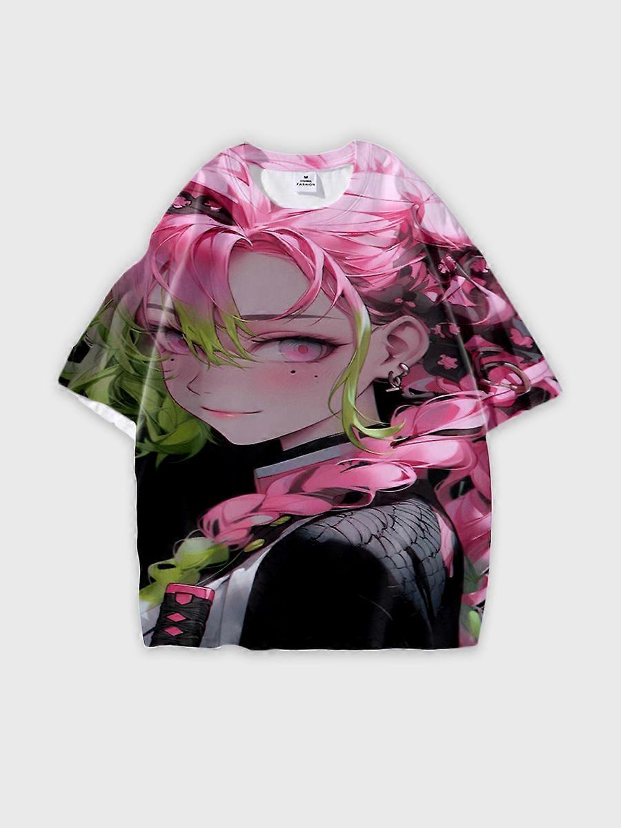 T-shirt round neck Character Pattern loose short sleeve P2646