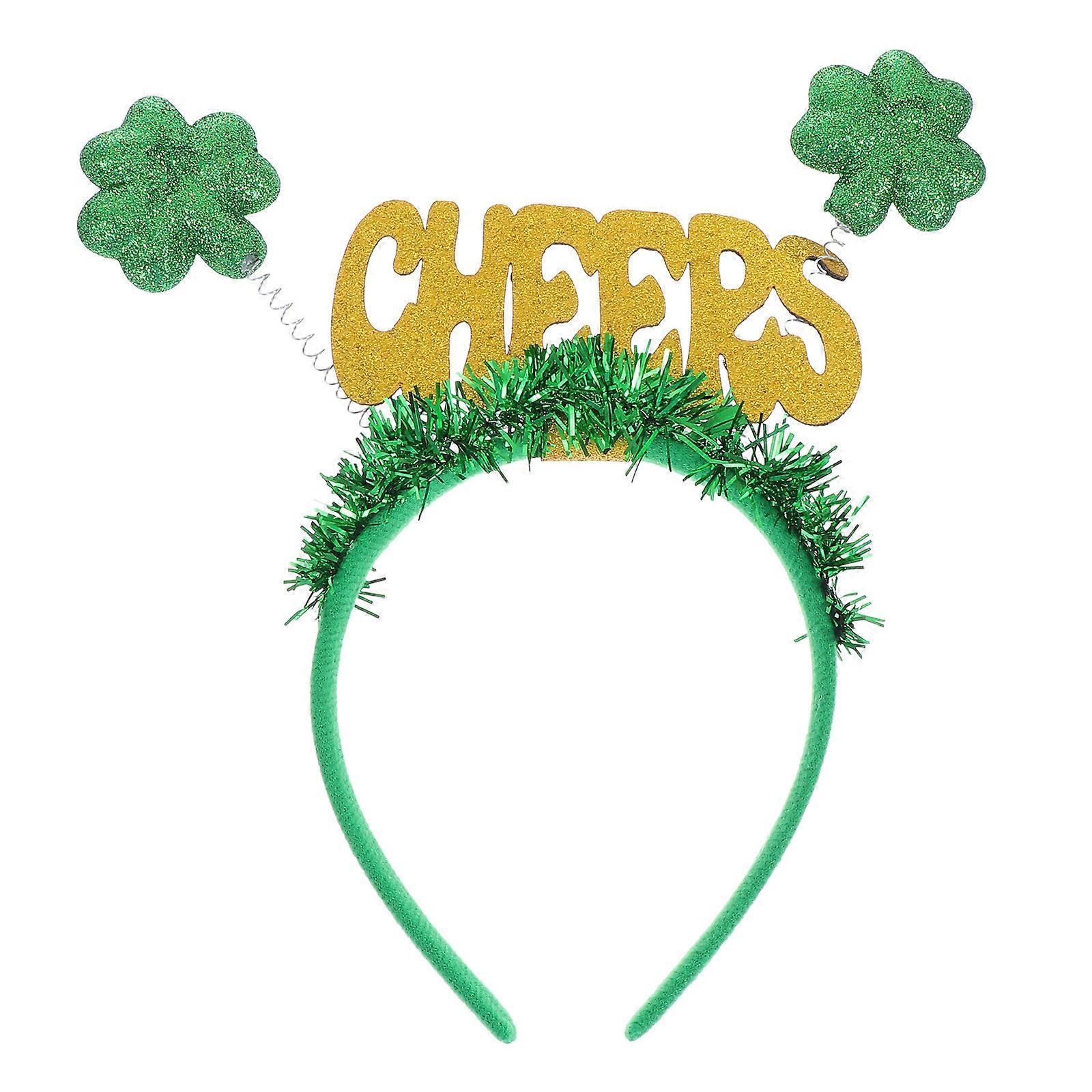 Festive Holiday Irish Headband Costume Prop For Masquerade Events In Green Color Durable Material 1Set