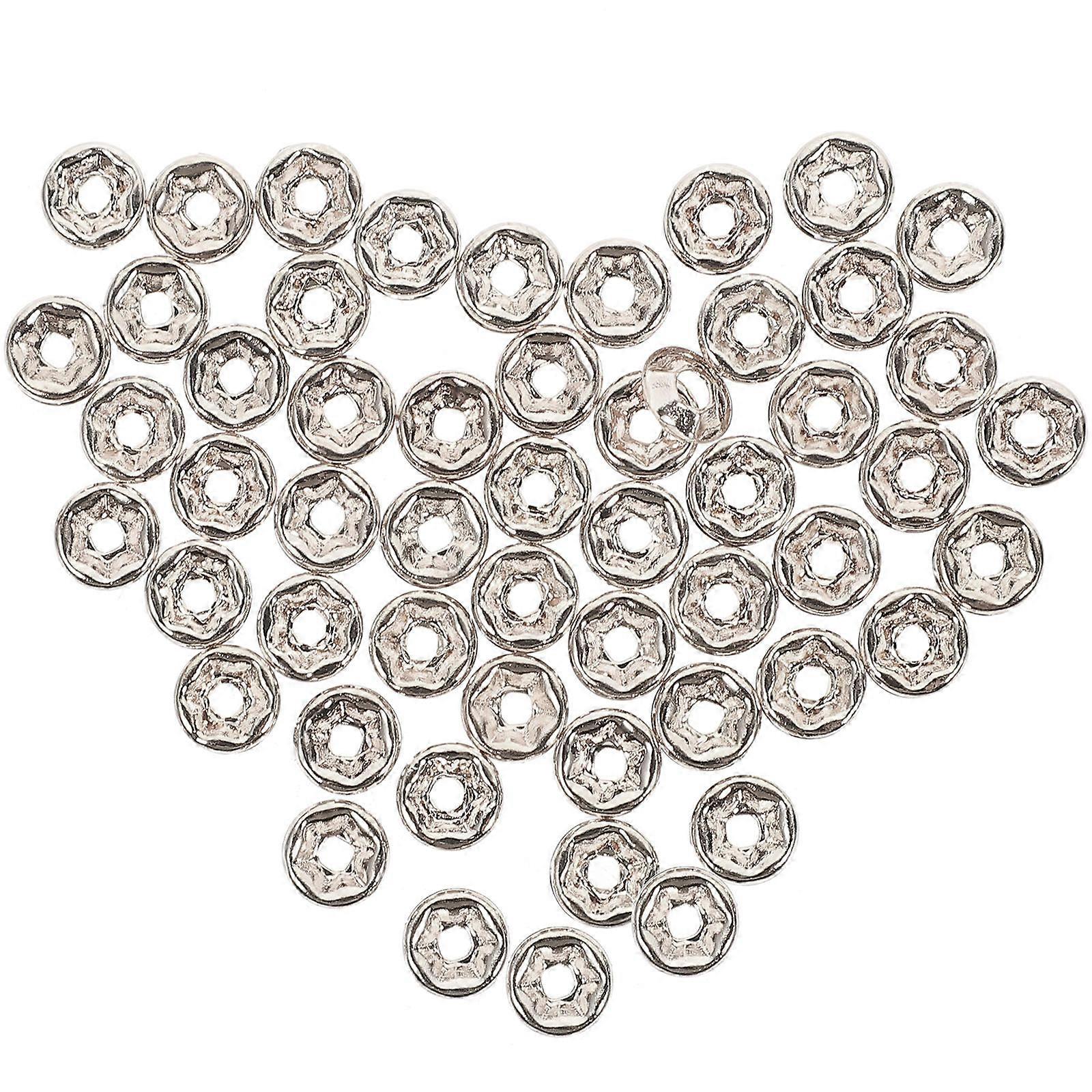 250Pcs Wheel-Shaped Spacer Beads For Craft Making Crafted From Metal Alloy 0.6X0.6cm Suitable For DIY Makers