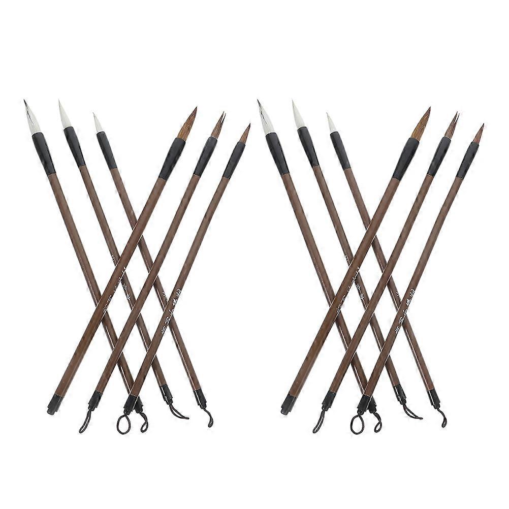 12pcs Calligraphy Brush Pen Set for Students – Durable Ink Brushes for Chinese Painting, Writing, and Calligraphy Training