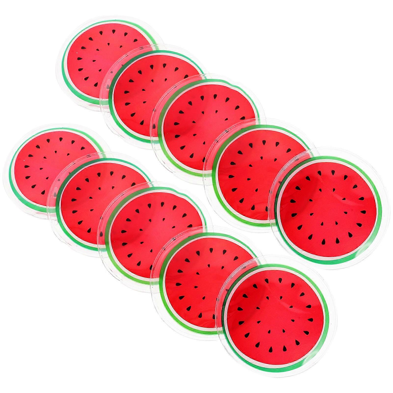Fruit Designed Eye Packs Summer Cooling Eye Pads Portable Ice Eye Patches Red 6.6x6.6cm Cold Therapy 10Pack