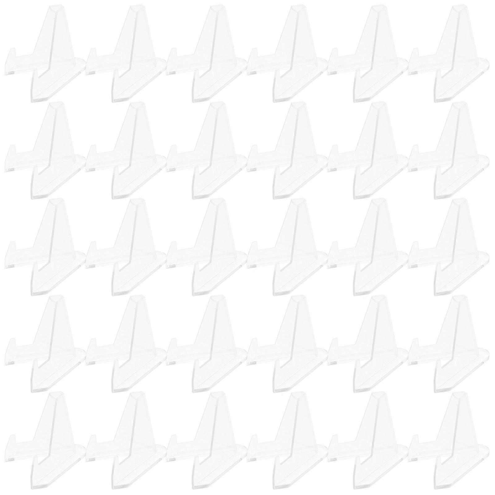 Transparent Acrylic Easel Stand for Coin Display and Storage with Structure 30pcs