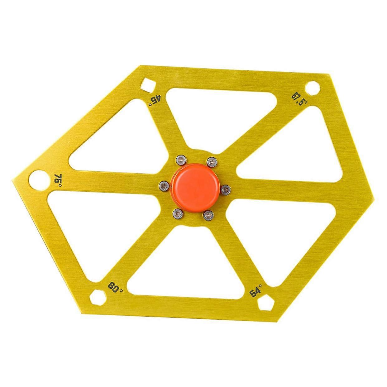 Adjustable Aluminum Angle Measurer Hexagon Ruler for Precise Woodworking Measurements and Photo Frame Manufacturing, Corrosion Resistant