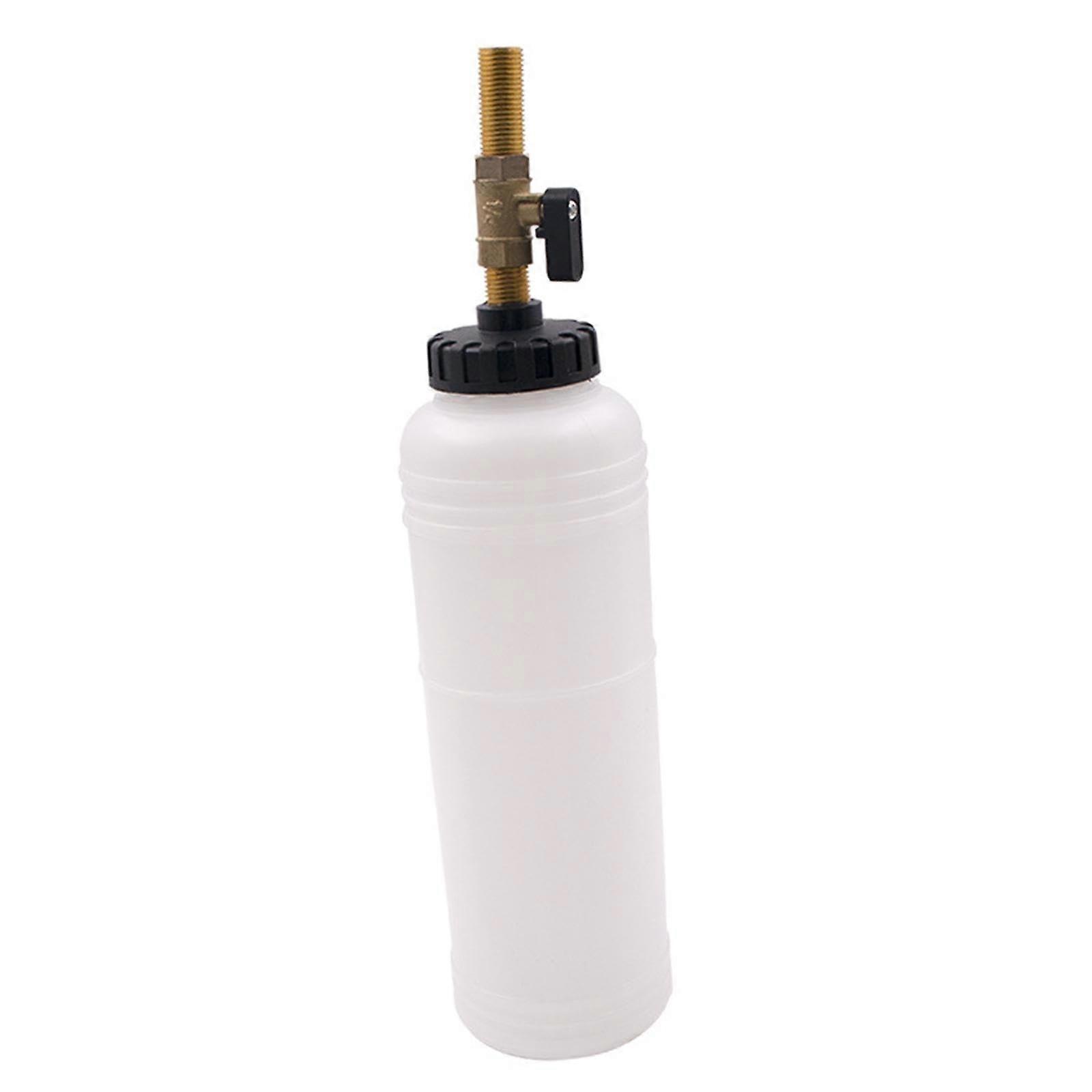 Vacuum brake and clutch fluid bleeding set with vacuum technology, underbottle