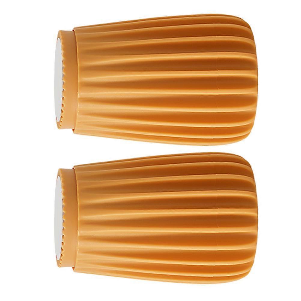 Yellow Adjustable Headboard Stoppers for Bed PP Material Reduce Noise and Preserve Wall 2pcs
