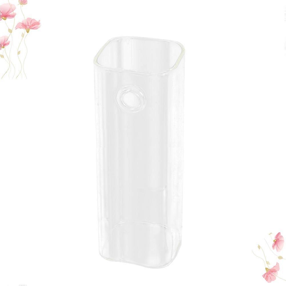 Vase suspendu en verre transparent en forme de fleur, idéal pour les plantes et les petits espaces