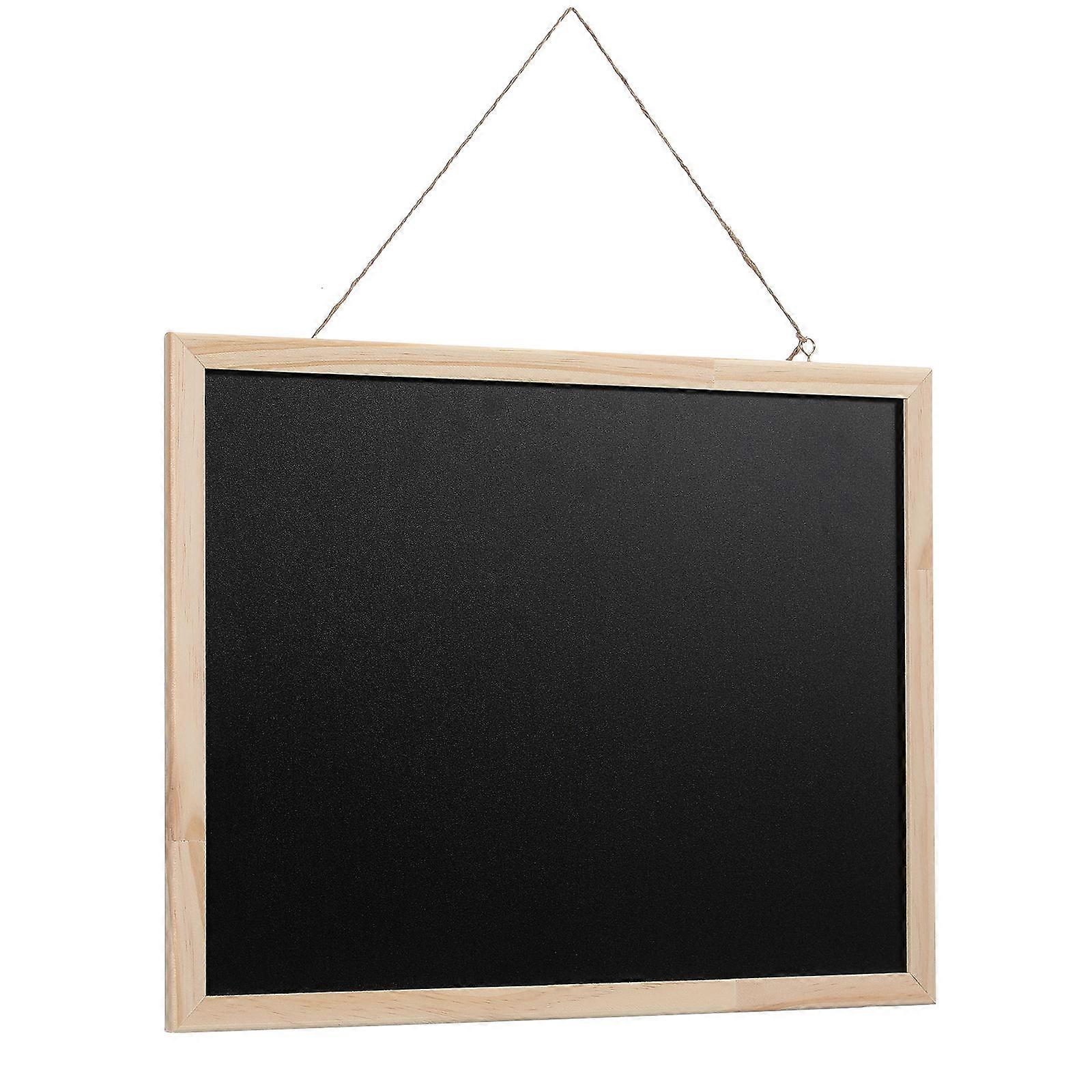 Solid Wood Framed Hanging Chalkboard, Single Sided Wall Mountable Blackboard with Smooth Erasable Surface, Classic Design for Bars, Kitchens,