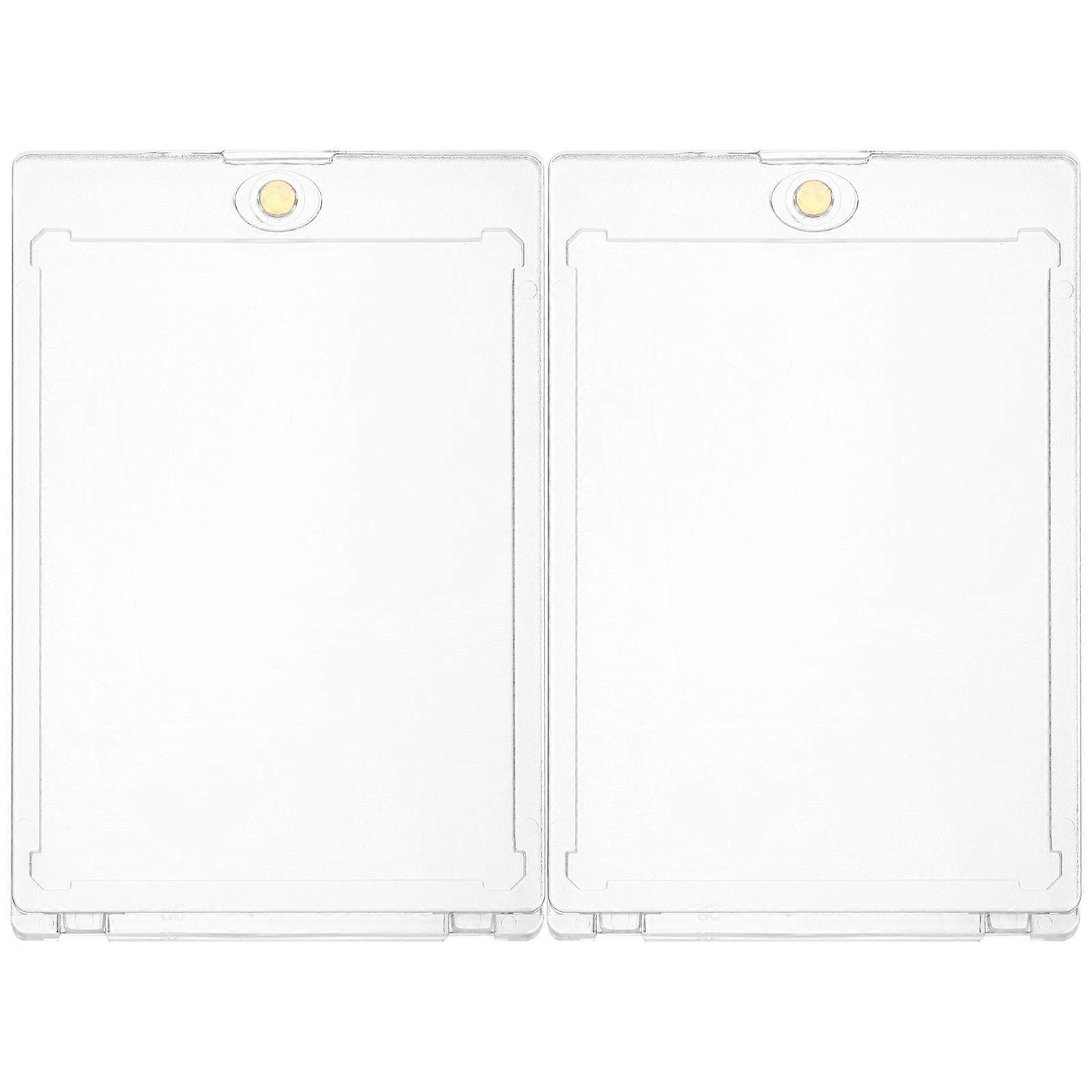 Transparent Magnetic Acrylic Card Holder Case for Trading Sports Game Cards – Lightweight Portable Protector with Easy Open & for Collectors