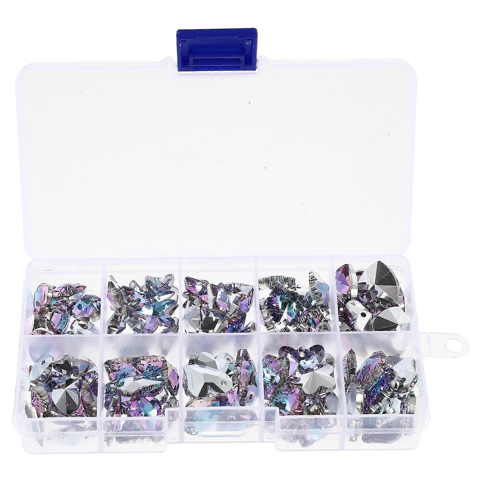 Crystal Beads Charms Assorted Shapes Jewelry Accessories Necklace Making 1 Box Unique Charms For Jewelry Making