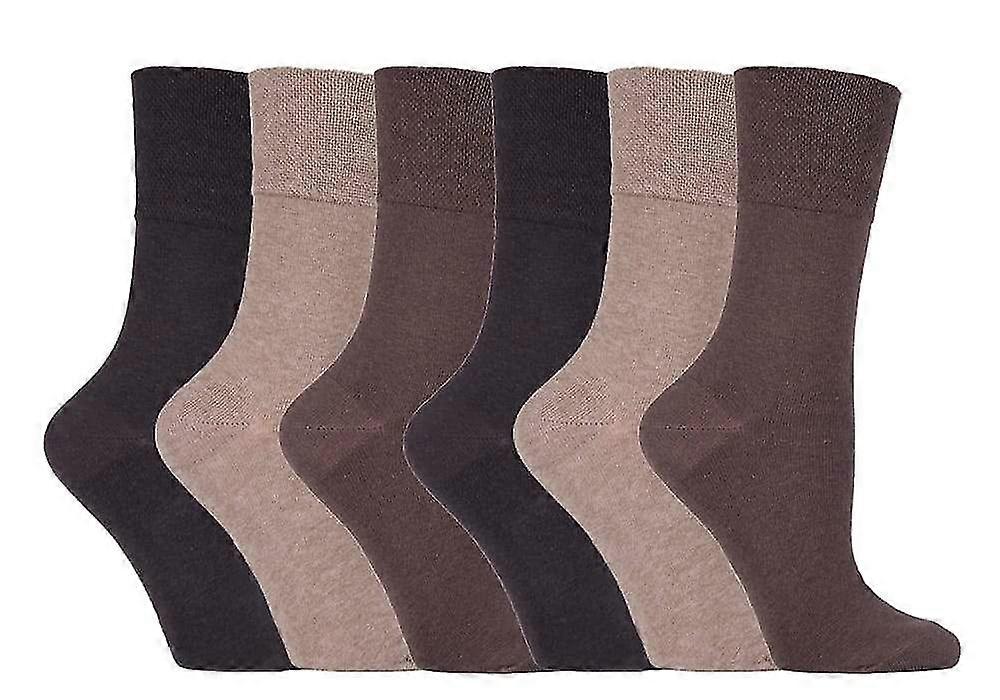 6 Pack Women's Non-Elastic Socks Sizes 4-8