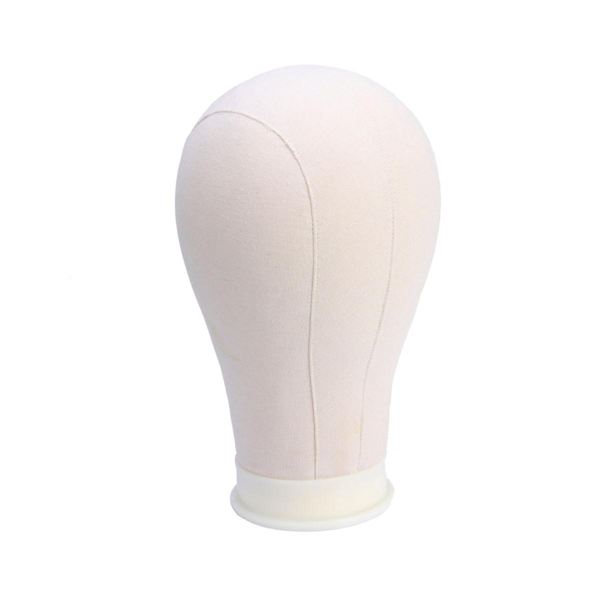 Canvas Block Head Mannequin For Wig Display And Hair Styling Designed For Professionals With Human Head Shape 23 Inch 1Pack