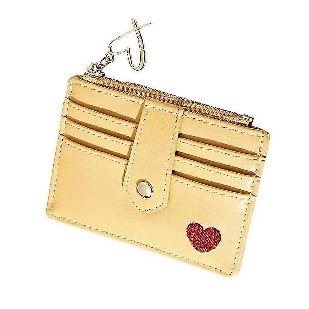 Heart Shape Purse Evening Bag Yellow 11.5*9Cm Practical Handbag 1Set