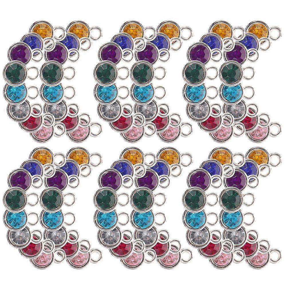 DIY Gemstone Alloy Pendant for Jewelry Making Assorted Color for DIY Use 100pcs