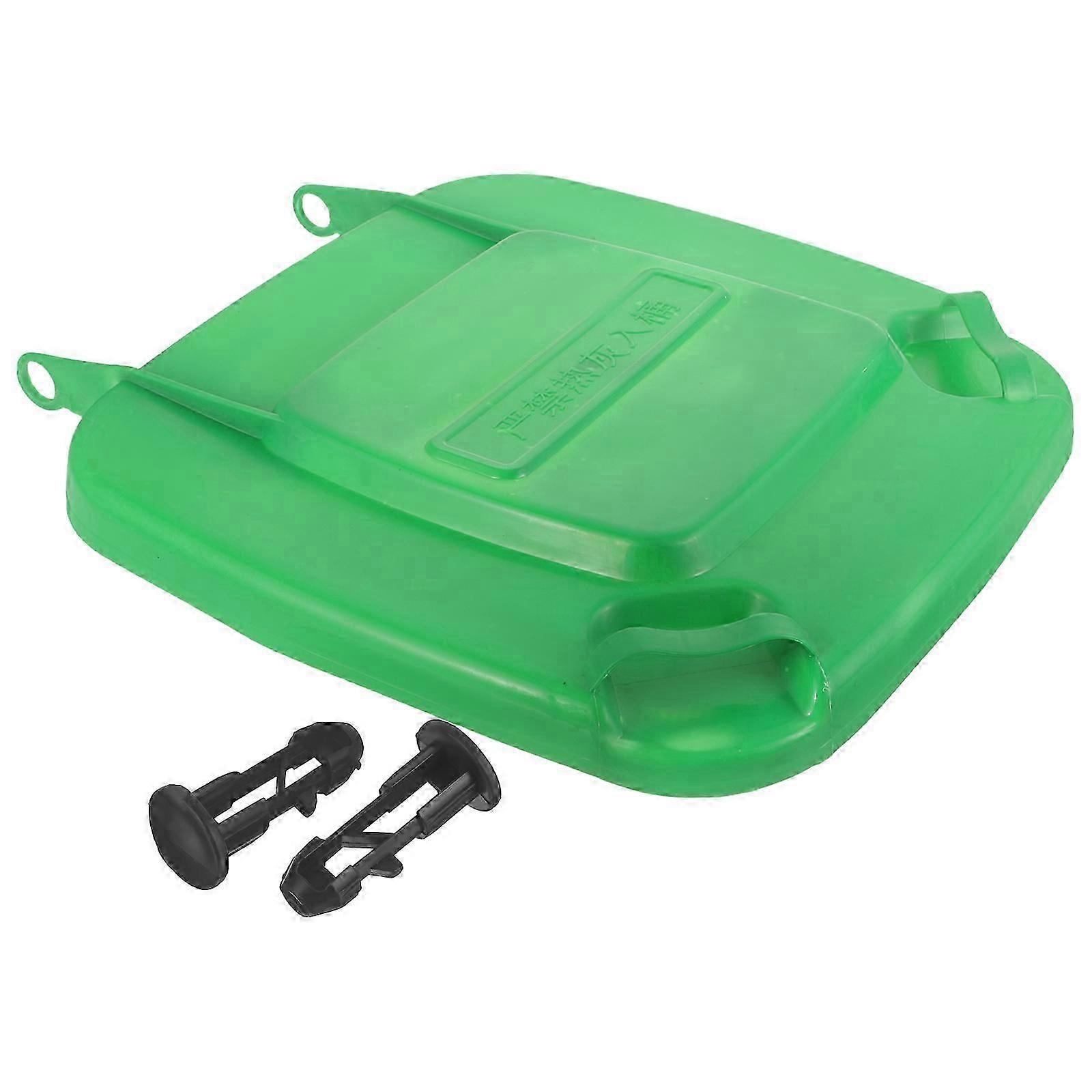 Trash Can Lids Replacements Refuse Bin Lid For Public Places Green Plastic 39.00X39.00X5.00CM 1Pcs
