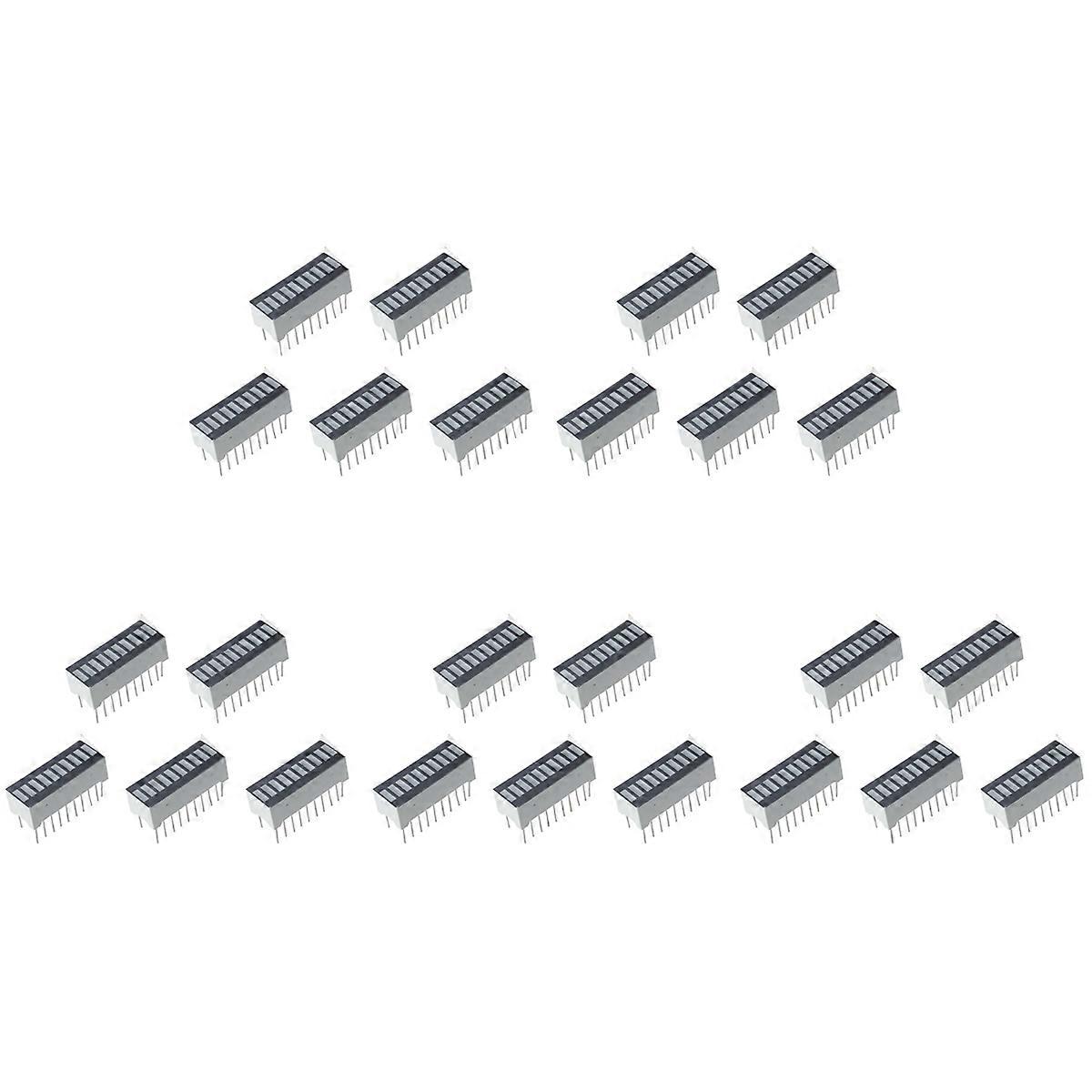 25-Piece 10-Segment Bar Graph Shows Red Digital LED Light Bar