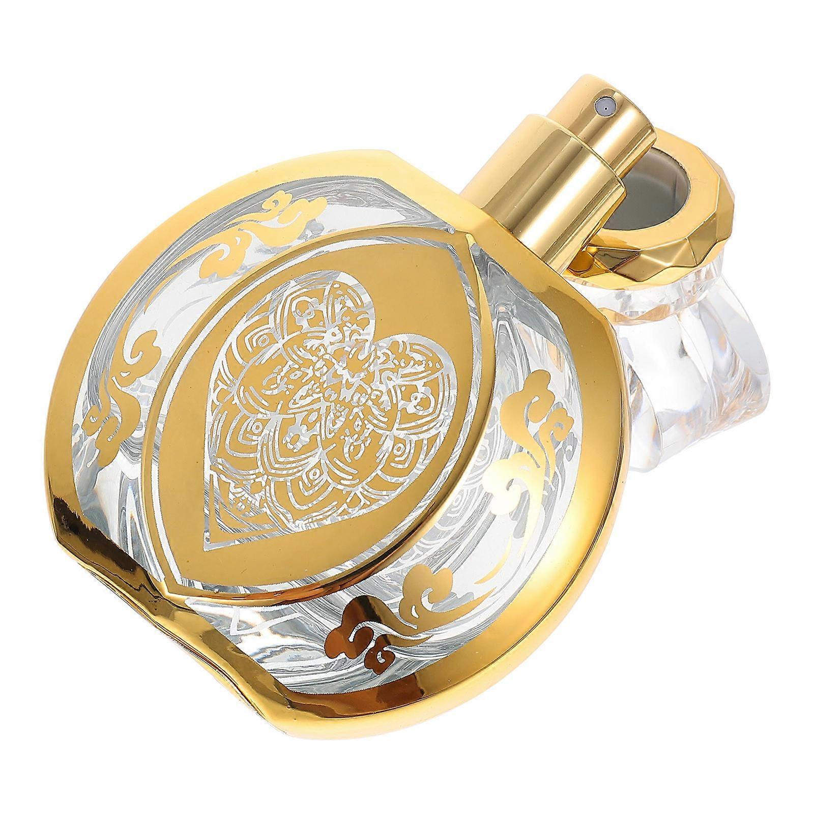 Refillable Glass Perfume Bottle with Spray Dispenser, Vintage Style Portable Cologne Atomizer for Travel and Daily Use, Leak Proof Fragrance