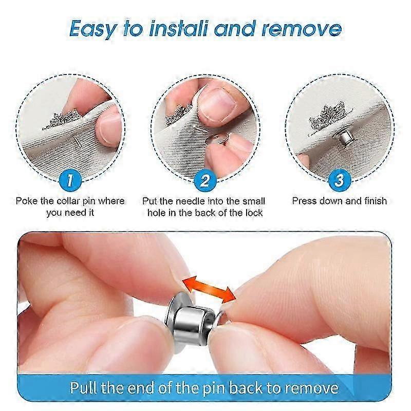 60PCS Locking Pin Back Metal Pin Backing, Locking Pin Keeper Clasp for Brooch Enamel Lapel