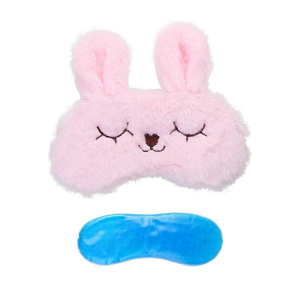 Adorable Rabbit Eye Sleep Mask For Light Disturbance Relief Suitable For Train Journey 1Pcs