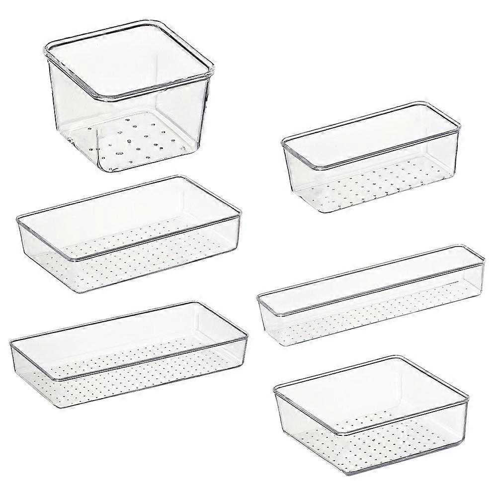 Multifunctional Storage Box For Organizing Clutter Holding Home Storage Solutions 23X15X5.6CM Simple Design 6Pcs