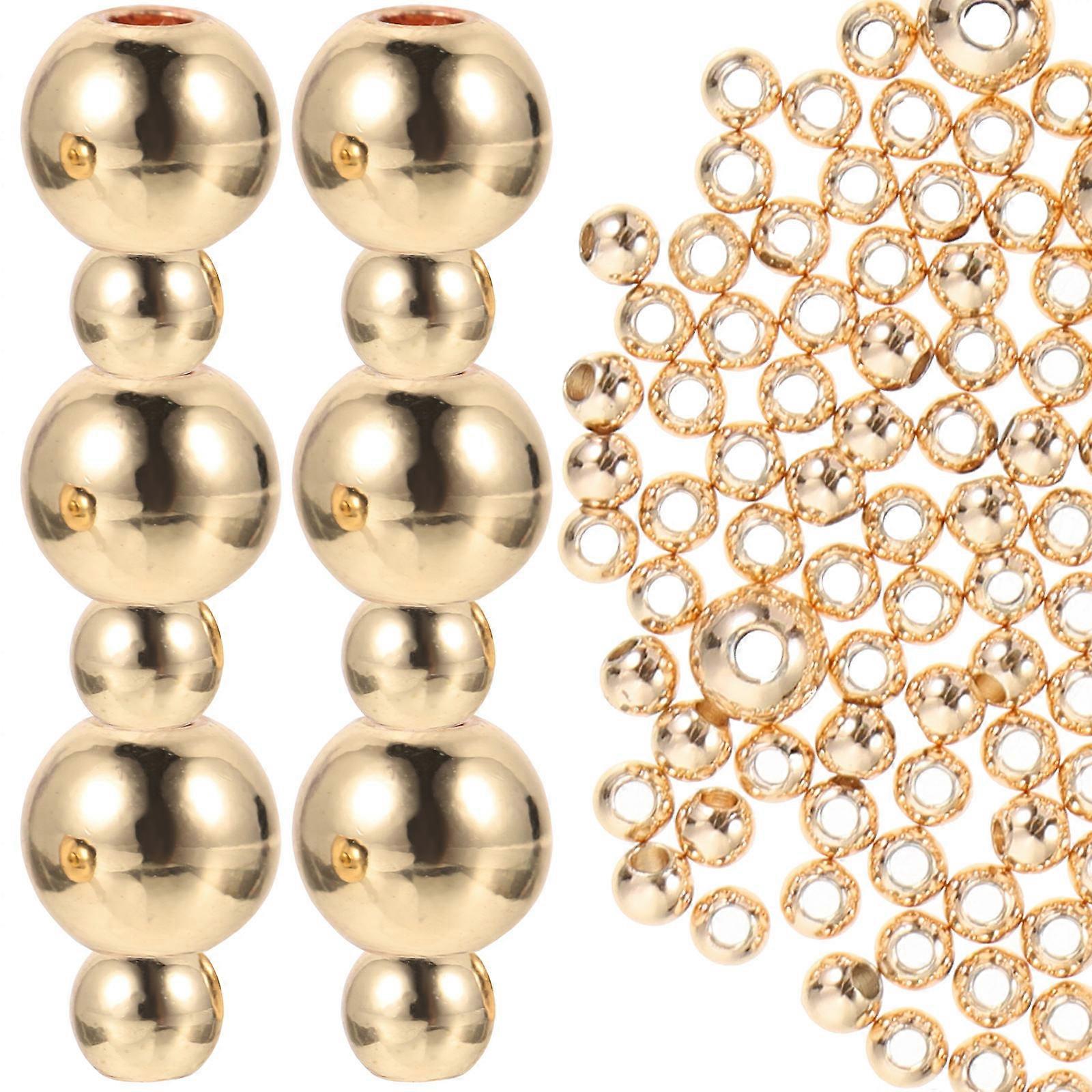 Golden Copper Beads for Jewelry Making Corrosion Resistant and Lightweight for DIY Use 200pcs