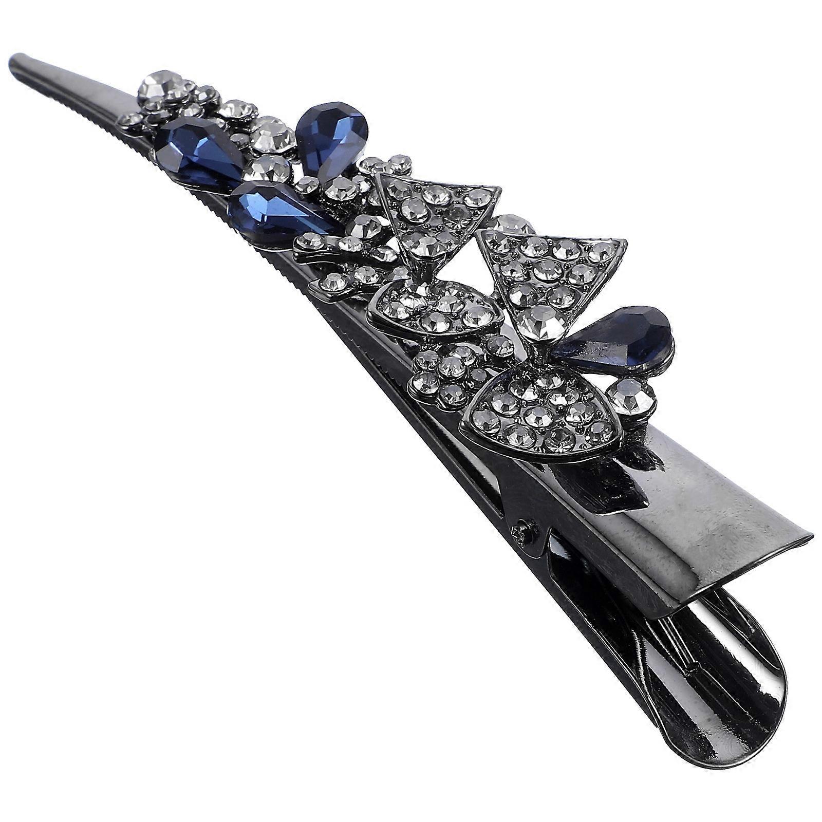 Here's a polished and professional product description based on your input:
**Vintage Rhinestone Duckbill Hair Clip for Women – Elegant Hair