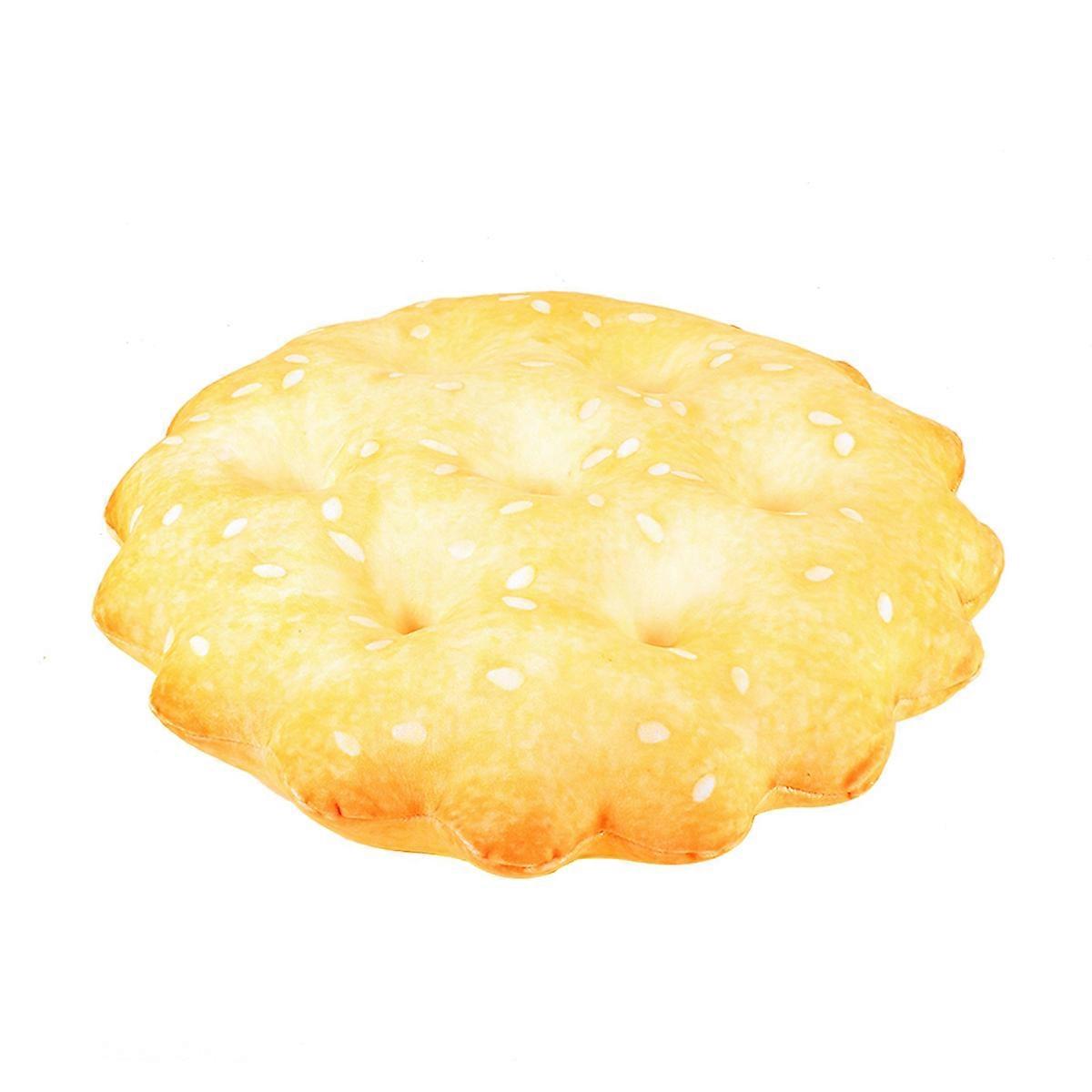 Cookies Pillow Hugging Pillow Funny Stuffed Toys Comfortable Bolster Cushion 40Cm Square Yellow Sleep Aid 1Set