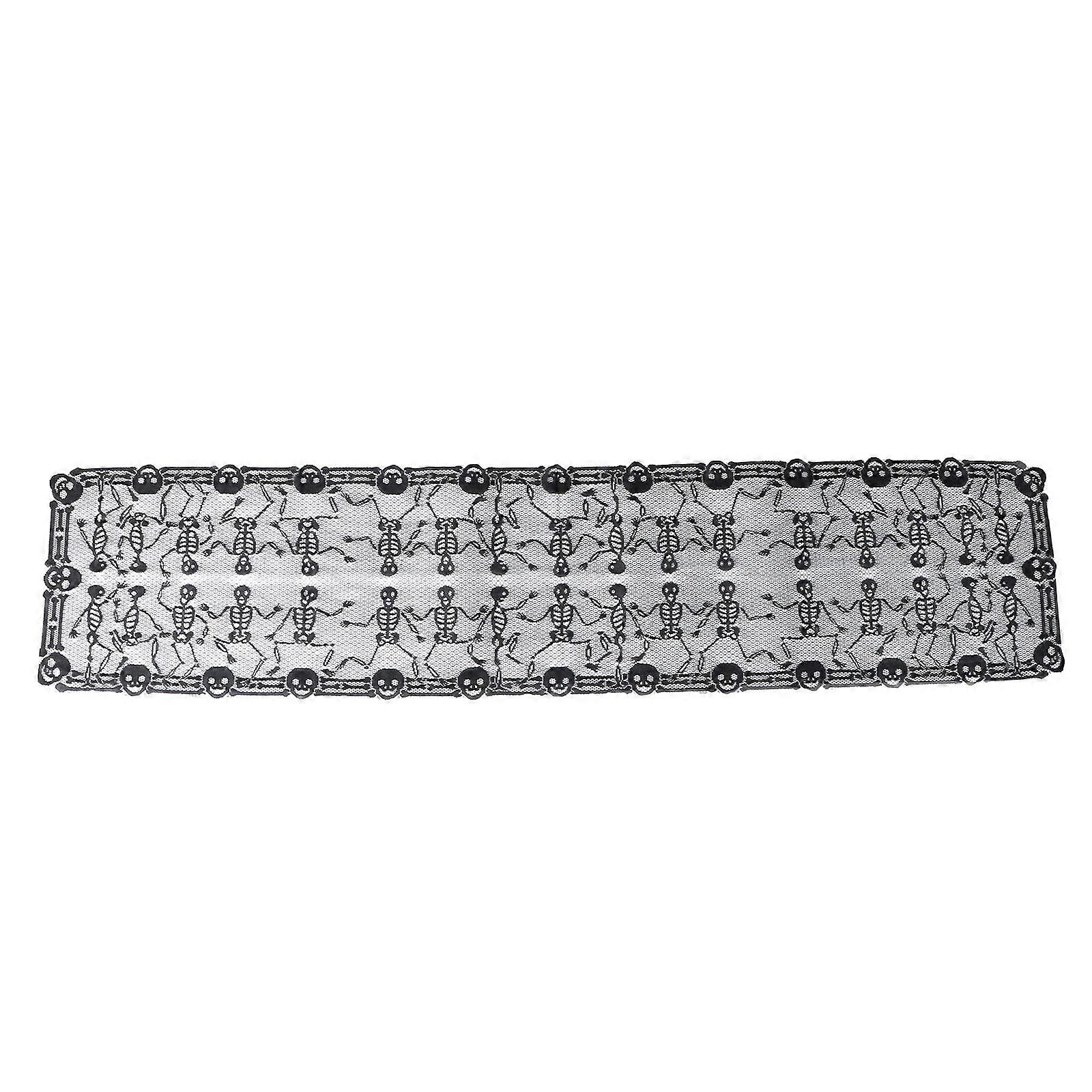 Decorative Table Runner 1Pack For Halloween Party Black Lace Material Suitable For Buffet Dessert Display Tables