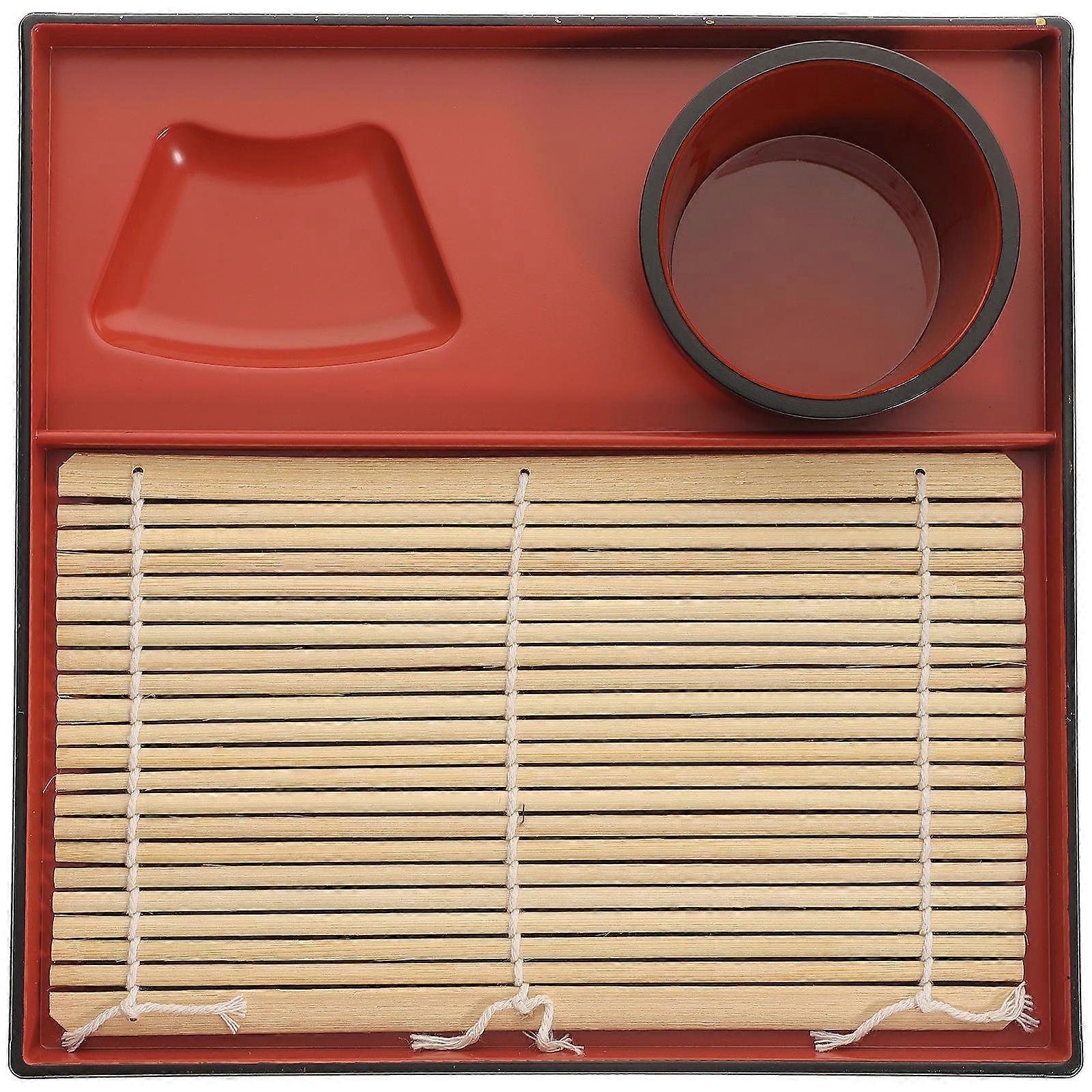 Udon Noodles Dish Cold Noodle Serving Tray For Asian-Style Dinner Multi-Colored Material 1 Set