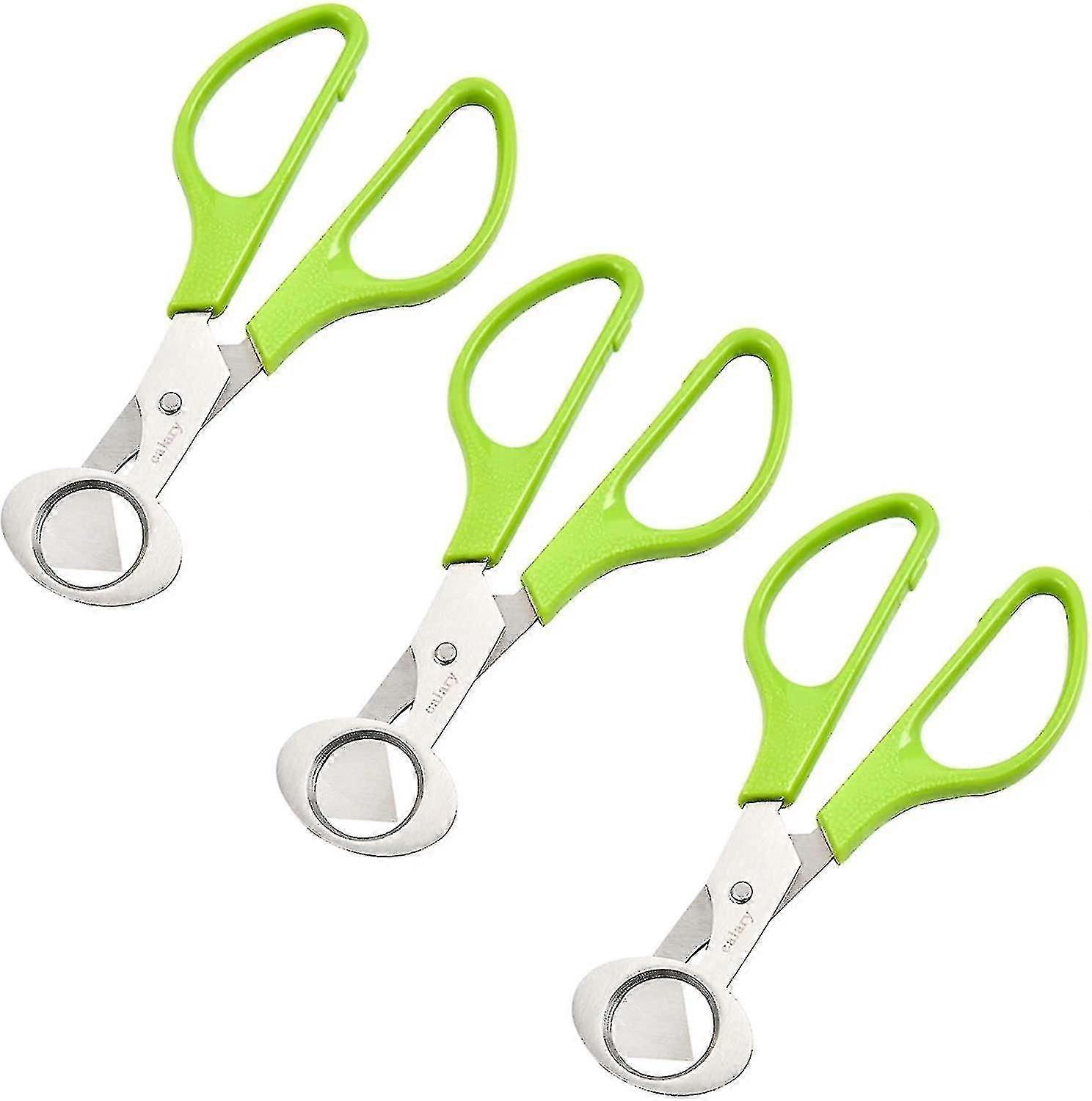 3pcs Green Quail Egg Cutter Scissors for Kitchen Egg Shears