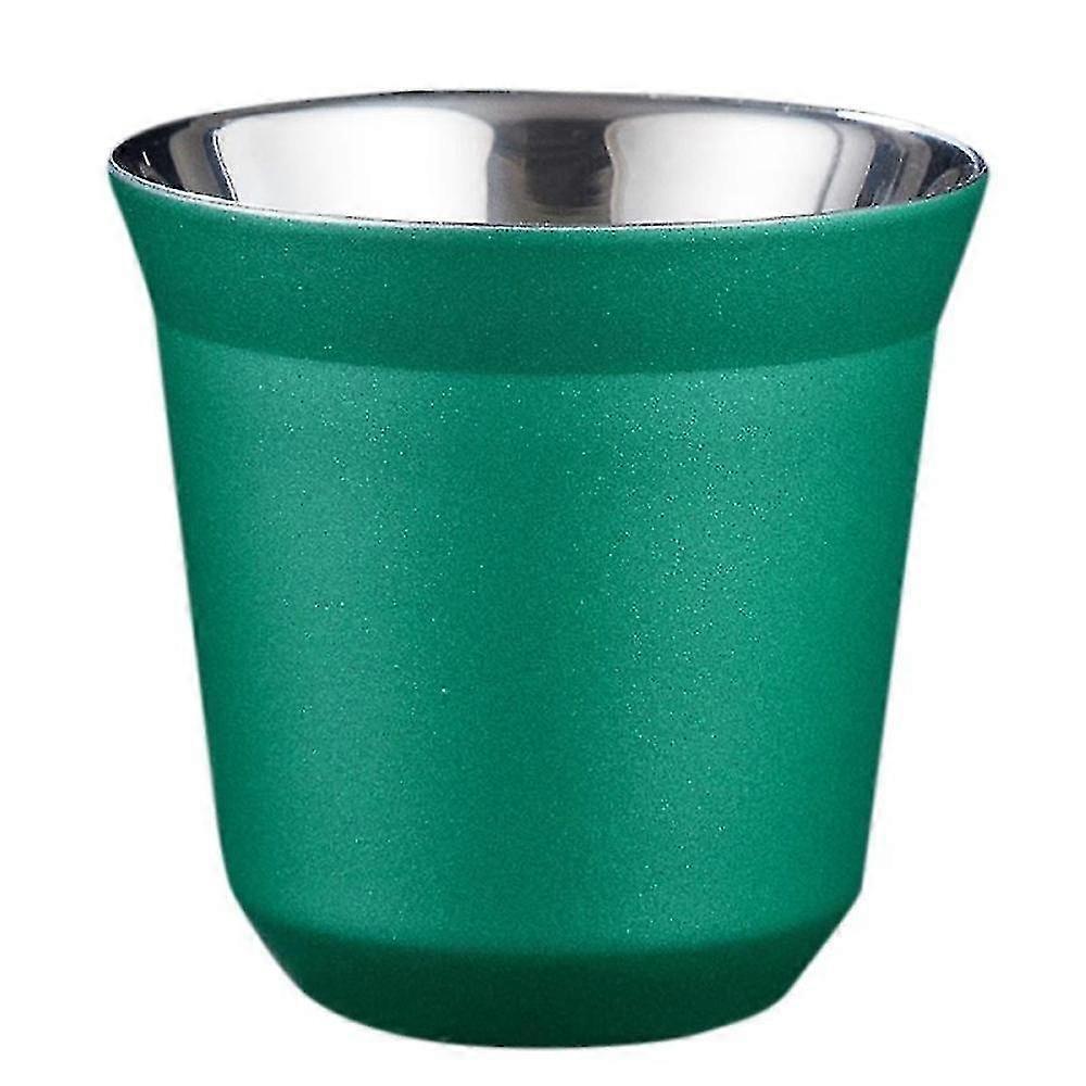 2025 80ml Double Wall Stainless Steel Espresso Cup Insulation For Pixie Coffee Cup Capsule Shape Coffee