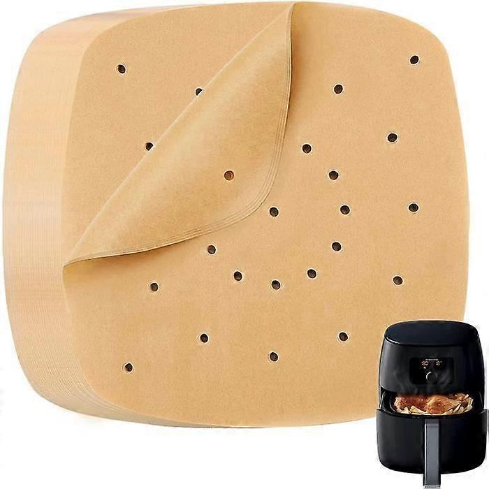 100 Sheets Air Fryer Paper, Perforated Baking Paper, Disposable Liners for Grill, Baking, Steaming, Fryer, 6.5inch