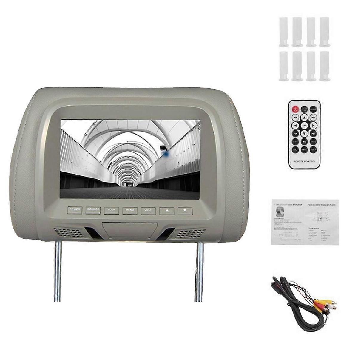 Universal 7Inch Headrest Monitor Screen Rear Seat Entertainment Multi-Media Player for AV USB SD MP