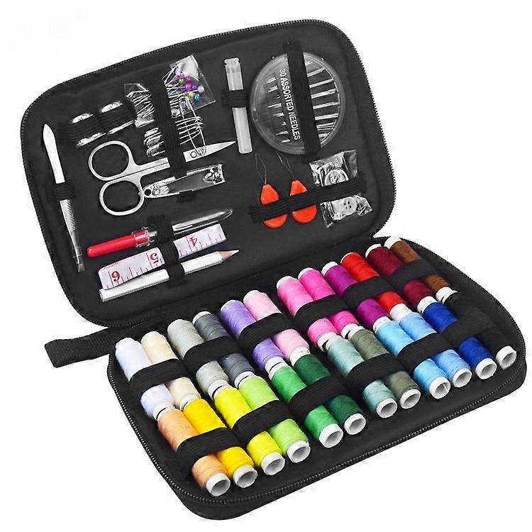 90-piece sewing kit with 24 different wire colors