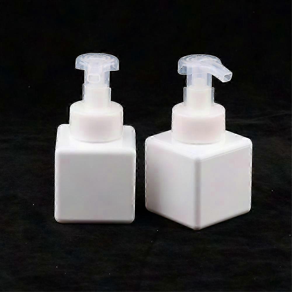 2pcs 250ml Square Clear Foam Lotion Dispenser Pump Bottle Bottles