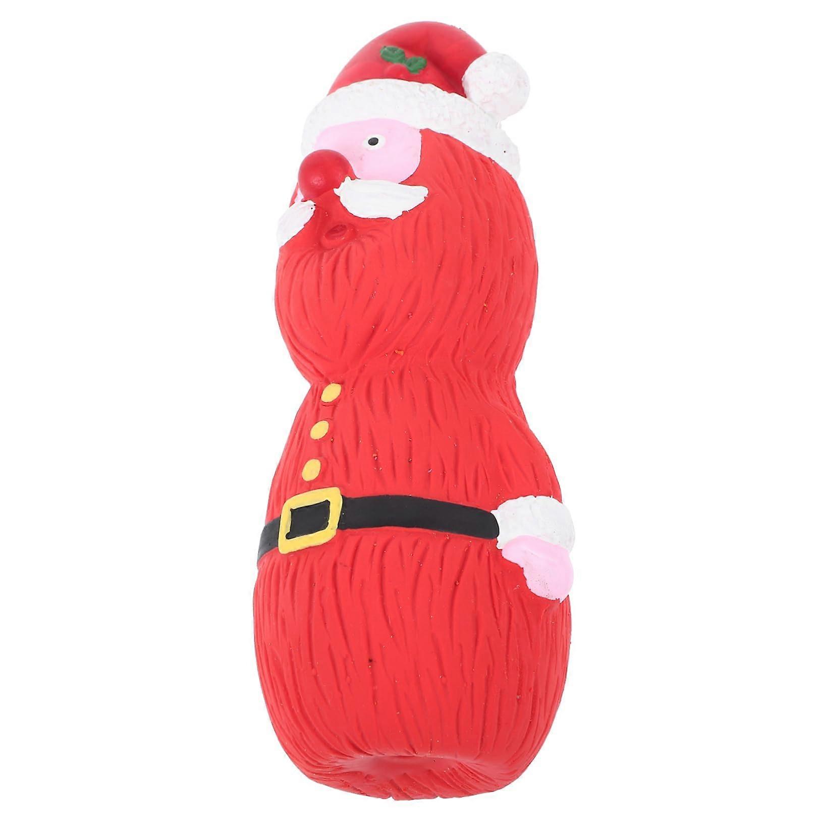Interactive Christmas Latex Squeaky Dog Toy - Soft Chewing Plaything for All Dog Breeds - Adorable Cartoon Design for Cognitive Skills