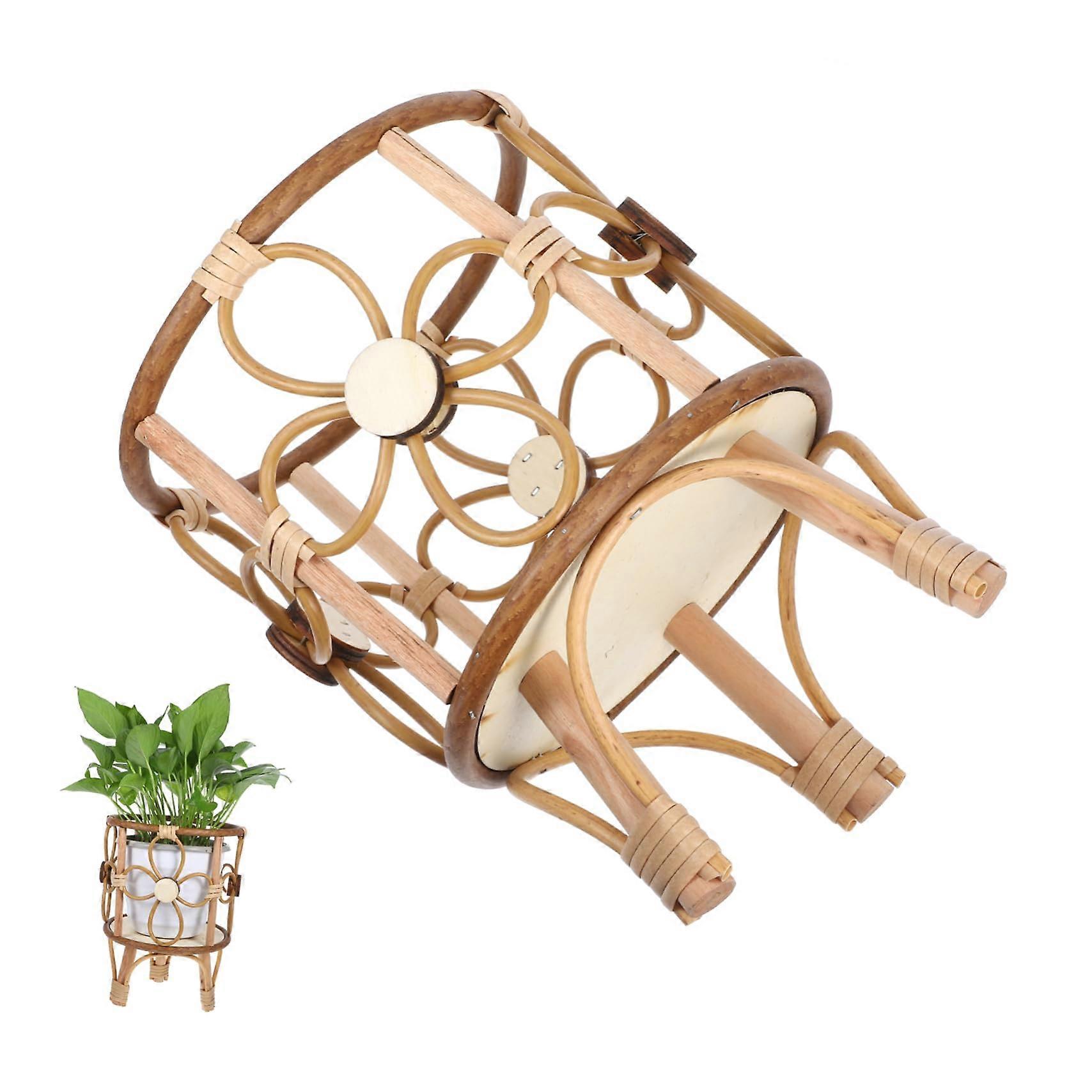 European Flower Stand with Handmade Wood Flower Pot Holder, Multi-Tier Plant Shelf, Ideal for Indoor Flower Arrangement