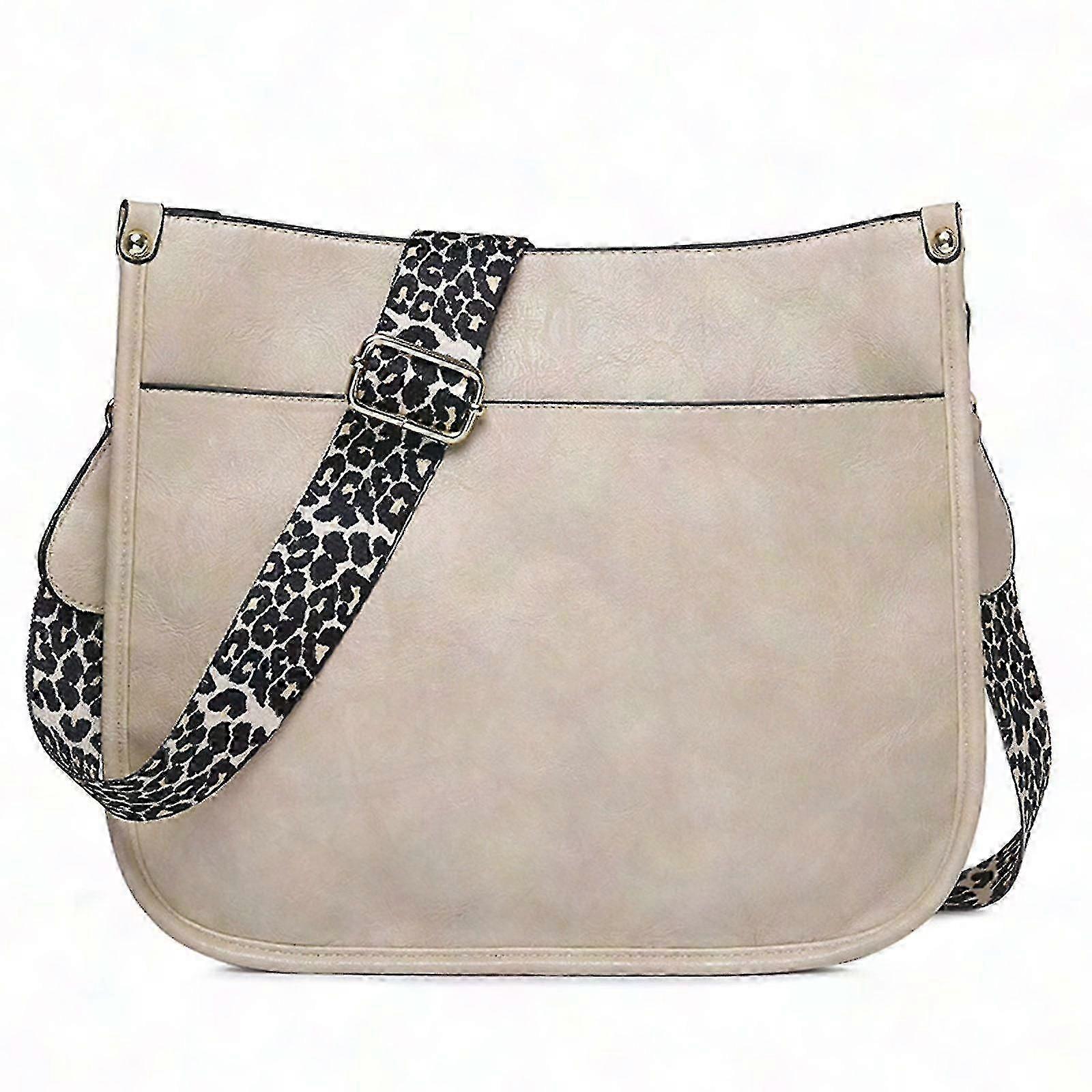 Leopard Guitar Strap Crossbody Bucket Purse - Vegan Leather, Durable & Chic Design - Perfect Size For Everyday Essentials - Women's Fashion