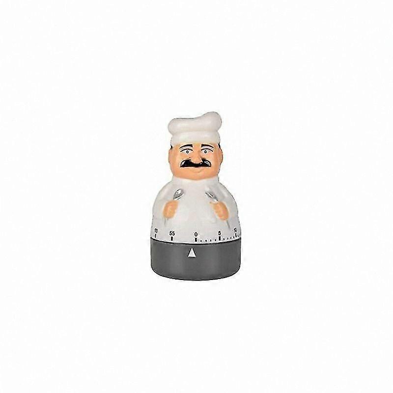 Chef-shaped mechanical timer for kitchen use