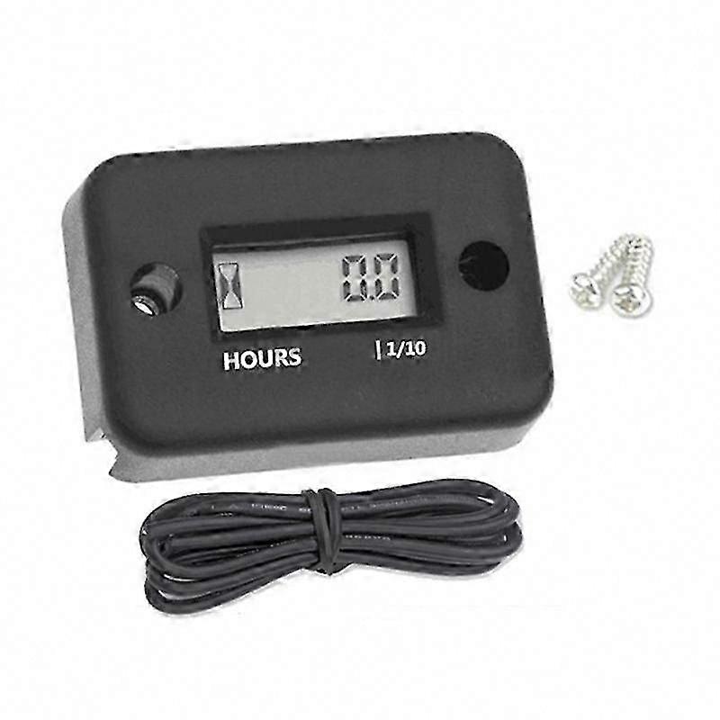 Waterproof LCD Digital Hour Meter Inductive Timer for Bike Motorcycle ATV Snowmobile Engine