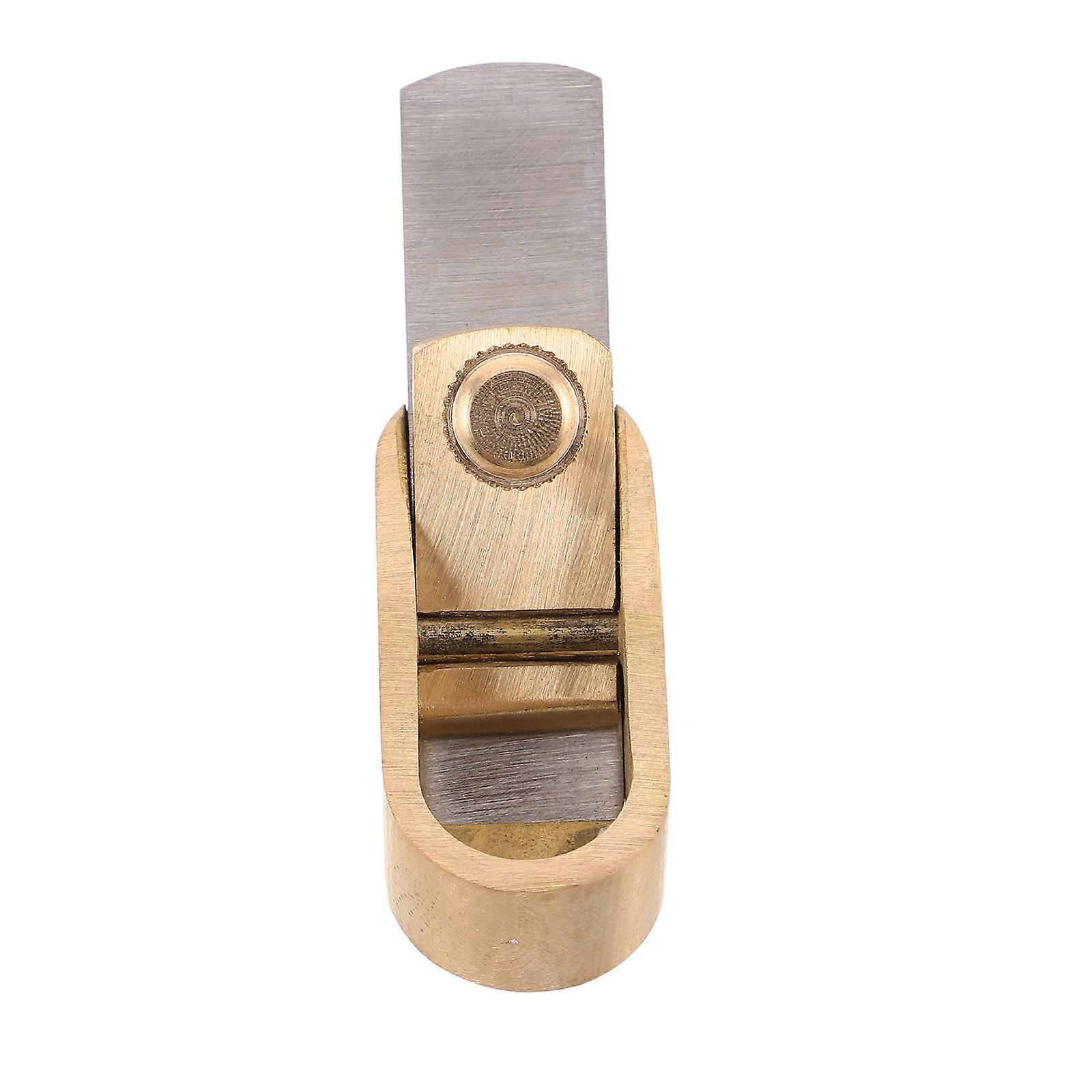 Woodworking Plane Tool Violin Thumb Planer Luthier Use Golden Brass Enhanced Sound Quality 1Set