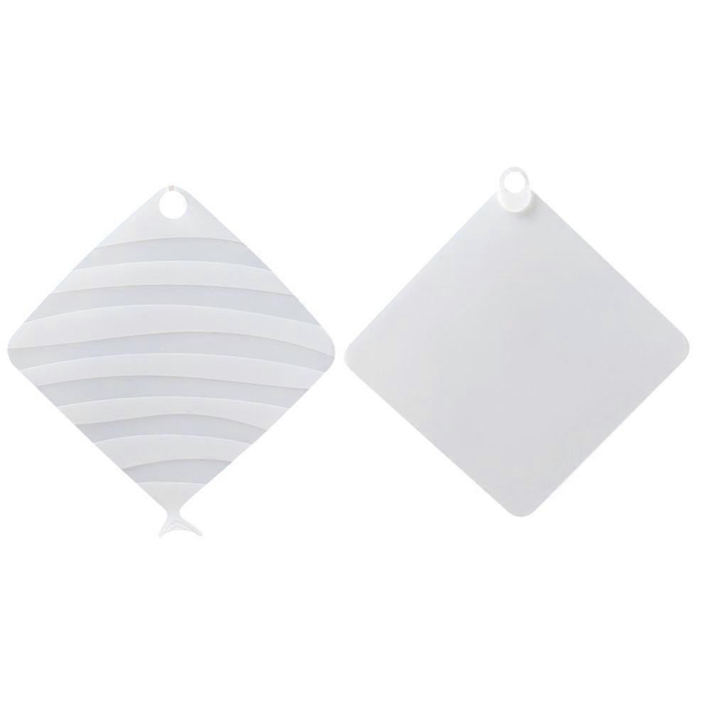 Deodorization Silicone Floor Drain Padding for Bathroom Floor Drain White Material 2Set